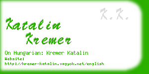 katalin kremer business card